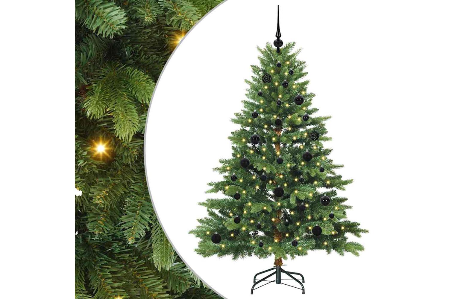 Vidaxl Artificial Christmas Tree With 150 Leds Green 150 Cm Pe And Pvc-2
