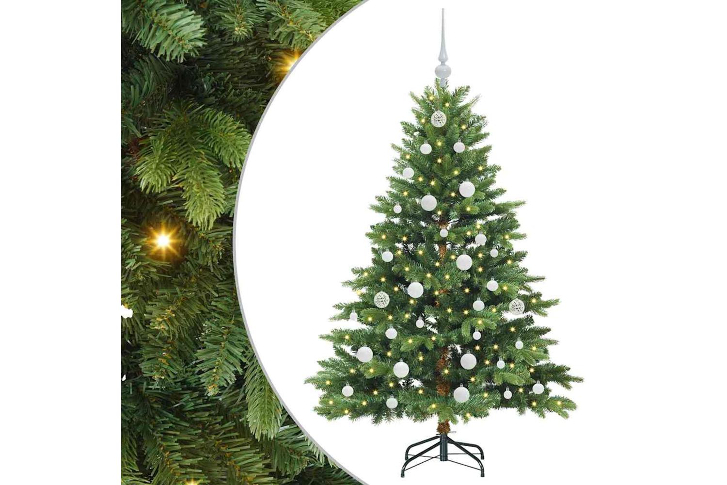 Vidaxl Artificial Christmas Tree With 150 Leds Green 150 Cm Pe And Pvc-2