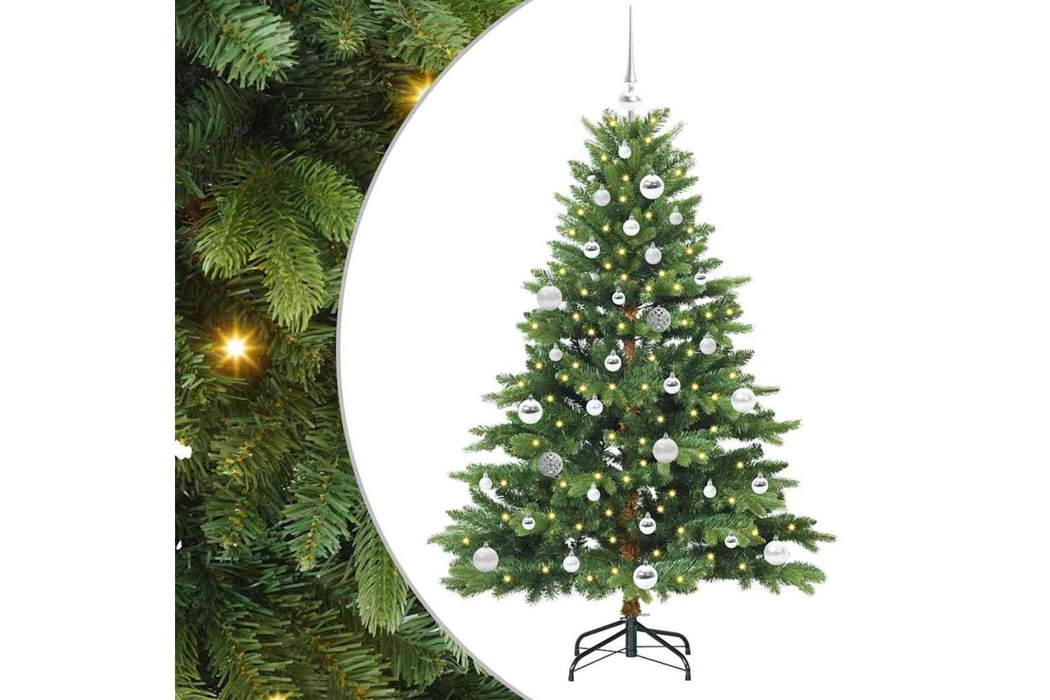 Vidaxl Artificial Christmas Tree With 150 Leds Green 150 Cm Pe And Pvc-2