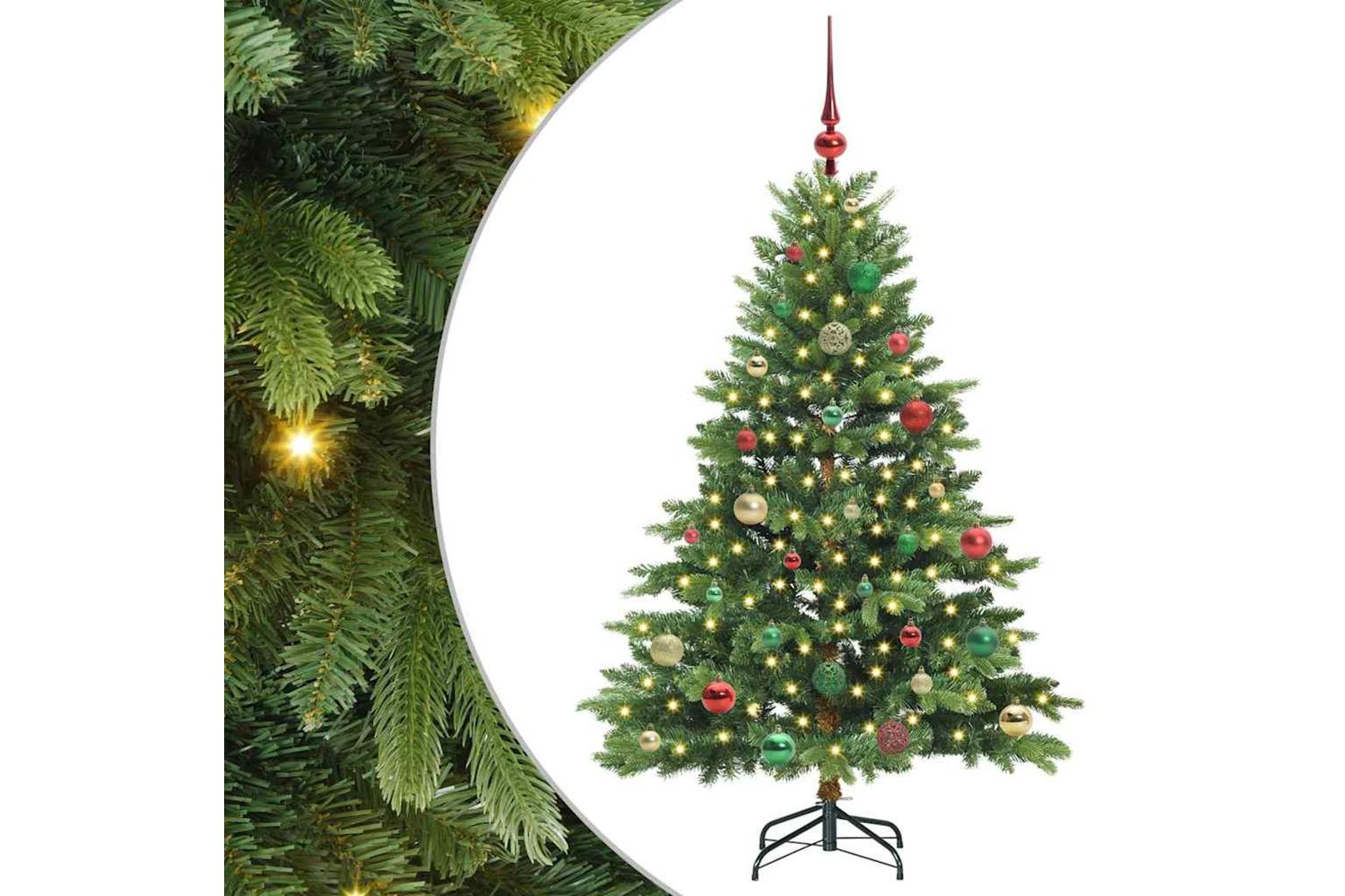Vidaxl Artificial Christmas Tree With 150 Leds Green 150 Cm Pe And Pvc-2