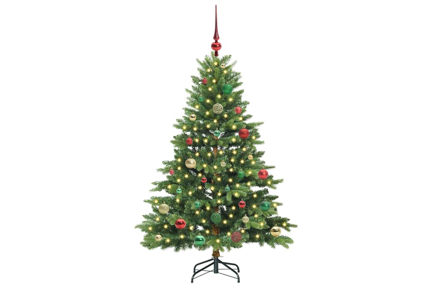 Vidaxl Artificial Christmas Tree With 150 Leds Green 150 Cm Pe And Pvc-3