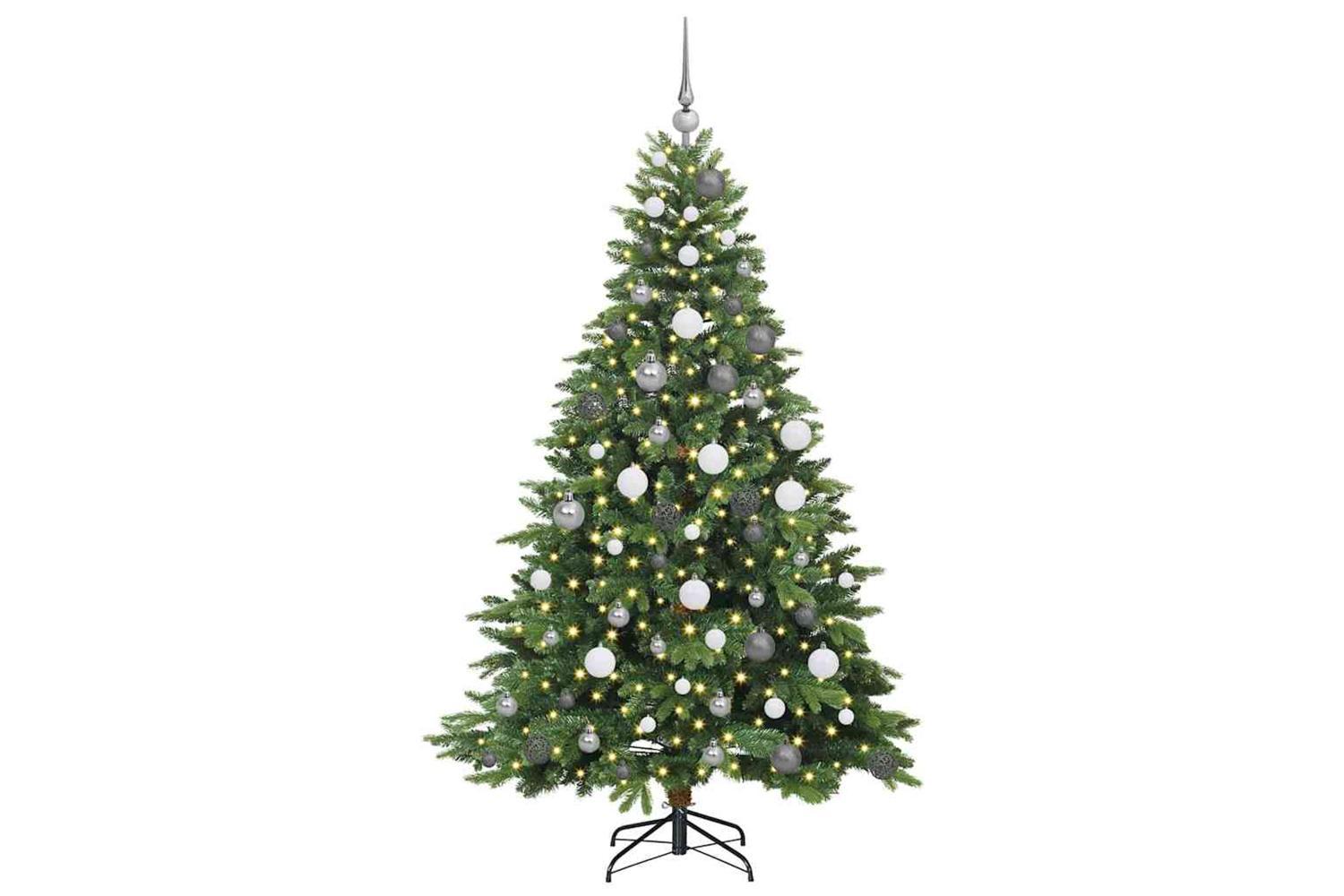 Vidaxl Artificial Christmas Tree With 300 Leds Green 180 Cm Pe And Pvc-3