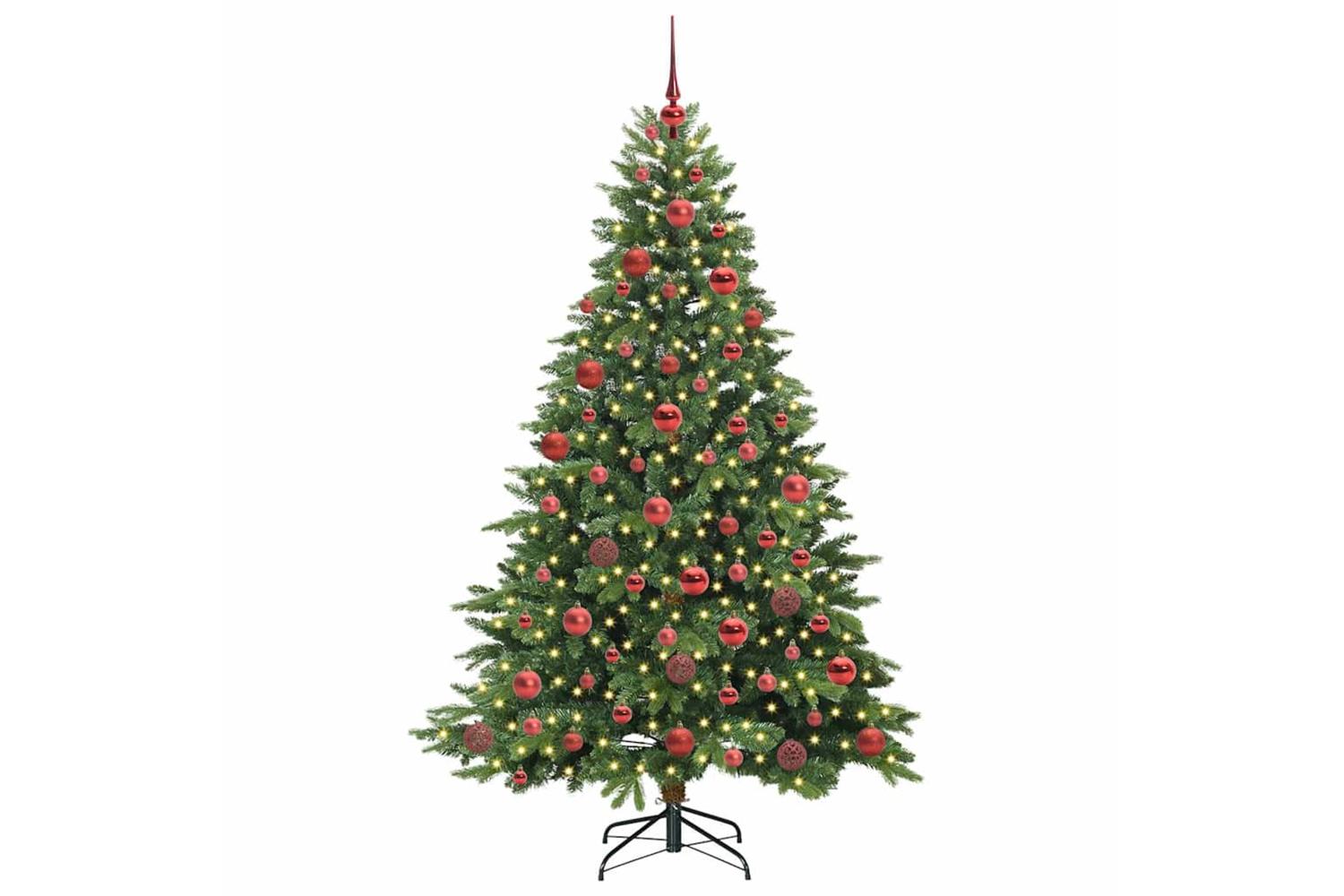 Vidaxl Artificial Christmas Tree With 300 Leds Green 180 Cm Pe And Pvc-3