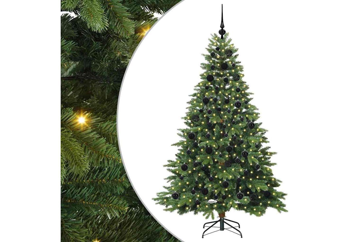 Vidaxl Artificial Christmas Tree With 300 Leds Green 180 Cm Pe And Pvc-2
