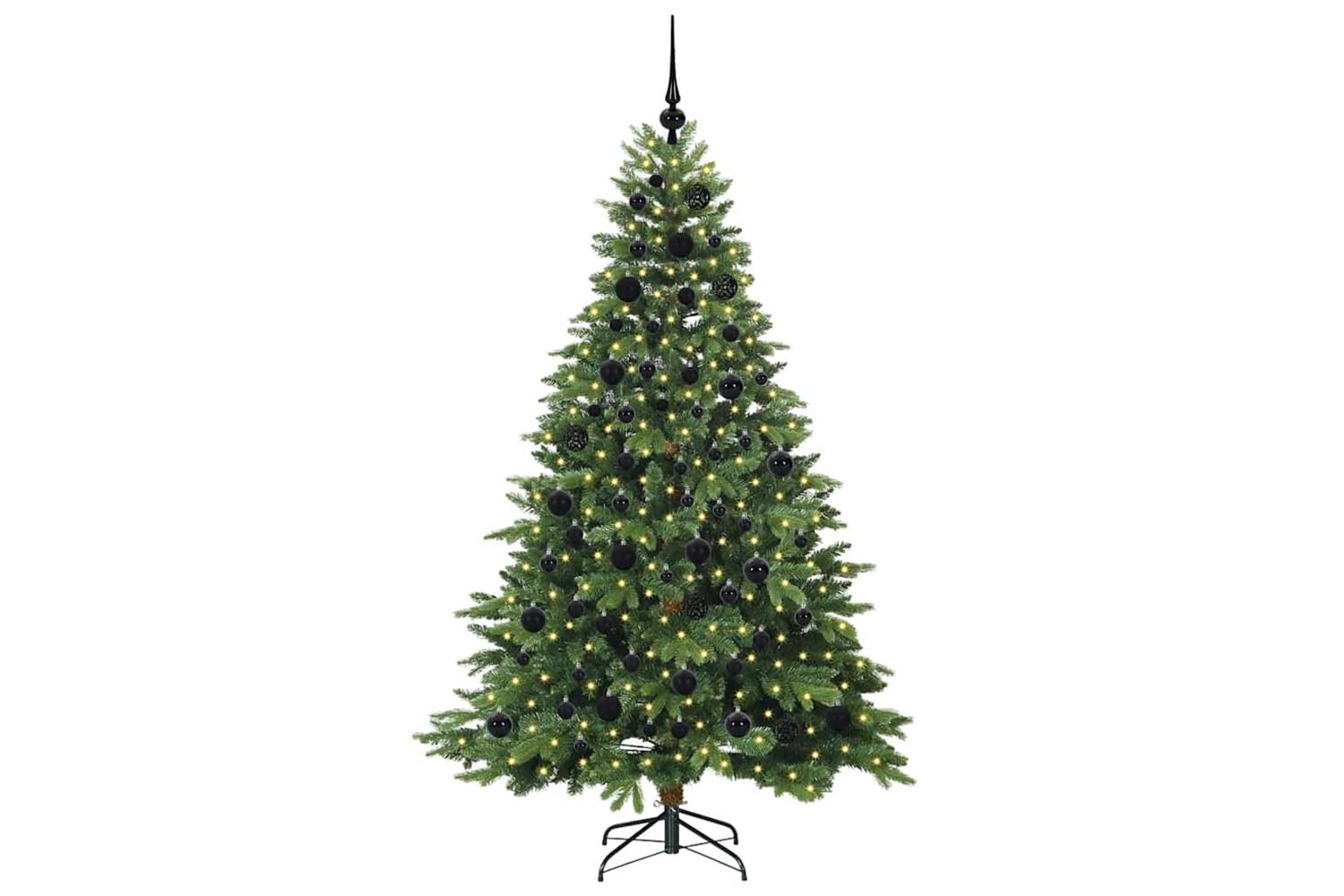 Vidaxl Artificial Christmas Tree With 300 Leds Green 180 Cm Pe And Pvc-3