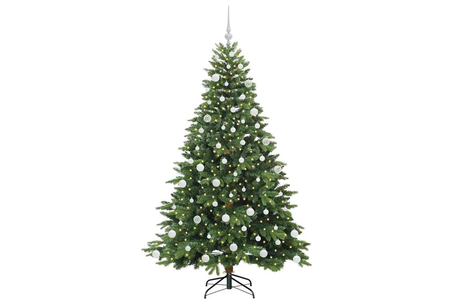 Vidaxl Artificial Christmas Tree With 300 Leds Green 180 Cm Pe And Pvc-3