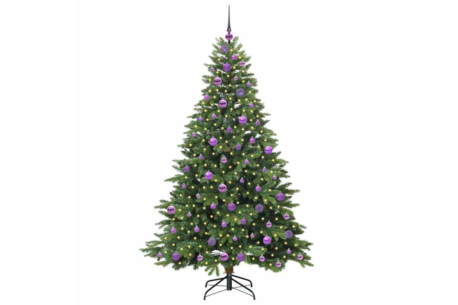 Vidaxl Artificial Christmas Tree With 300 Leds Green 180 Cm Pe And Pvc-3