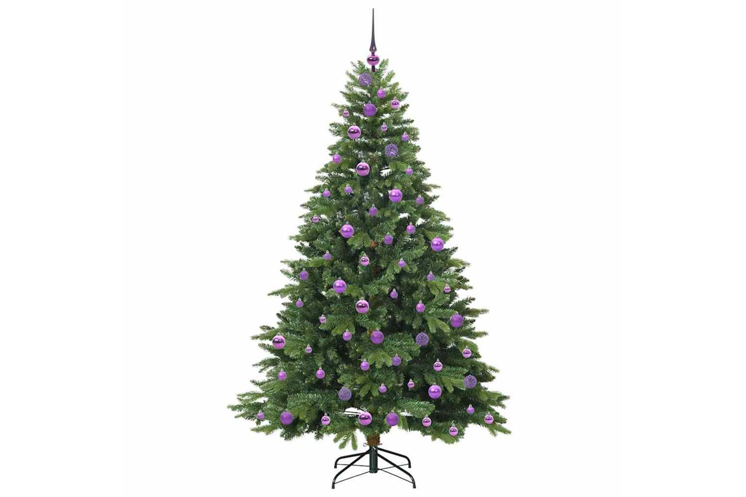 Vidaxl Artificial Christmas Tree With 300 Leds Green 180 Cm Pe And Pvc-4