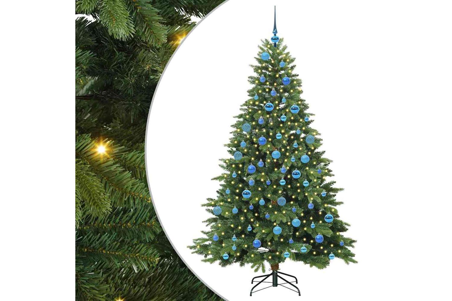 Vidaxl Artificial Christmas Tree With 300 Leds Green 180 Cm Pe And Pvc-2