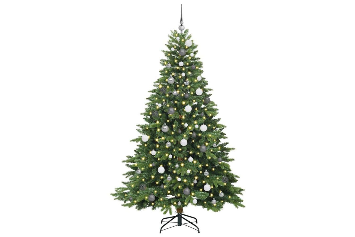 Vidaxl Artificial Christmas Tree With 300 Leds Green 210 Cm Pe And Pvc-3