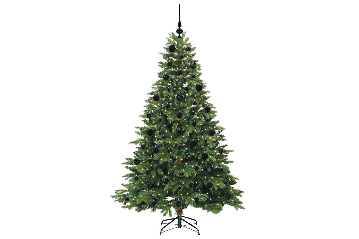 Vidaxl Artificial Christmas Tree With 300 Leds Green 210 Cm Pe And Pvc-3