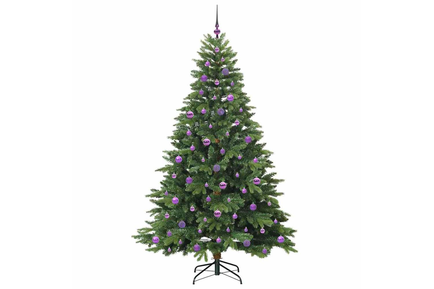 Vidaxl Artificial Christmas Tree With 300 Leds Green 210 Cm Pe And Pvc-4