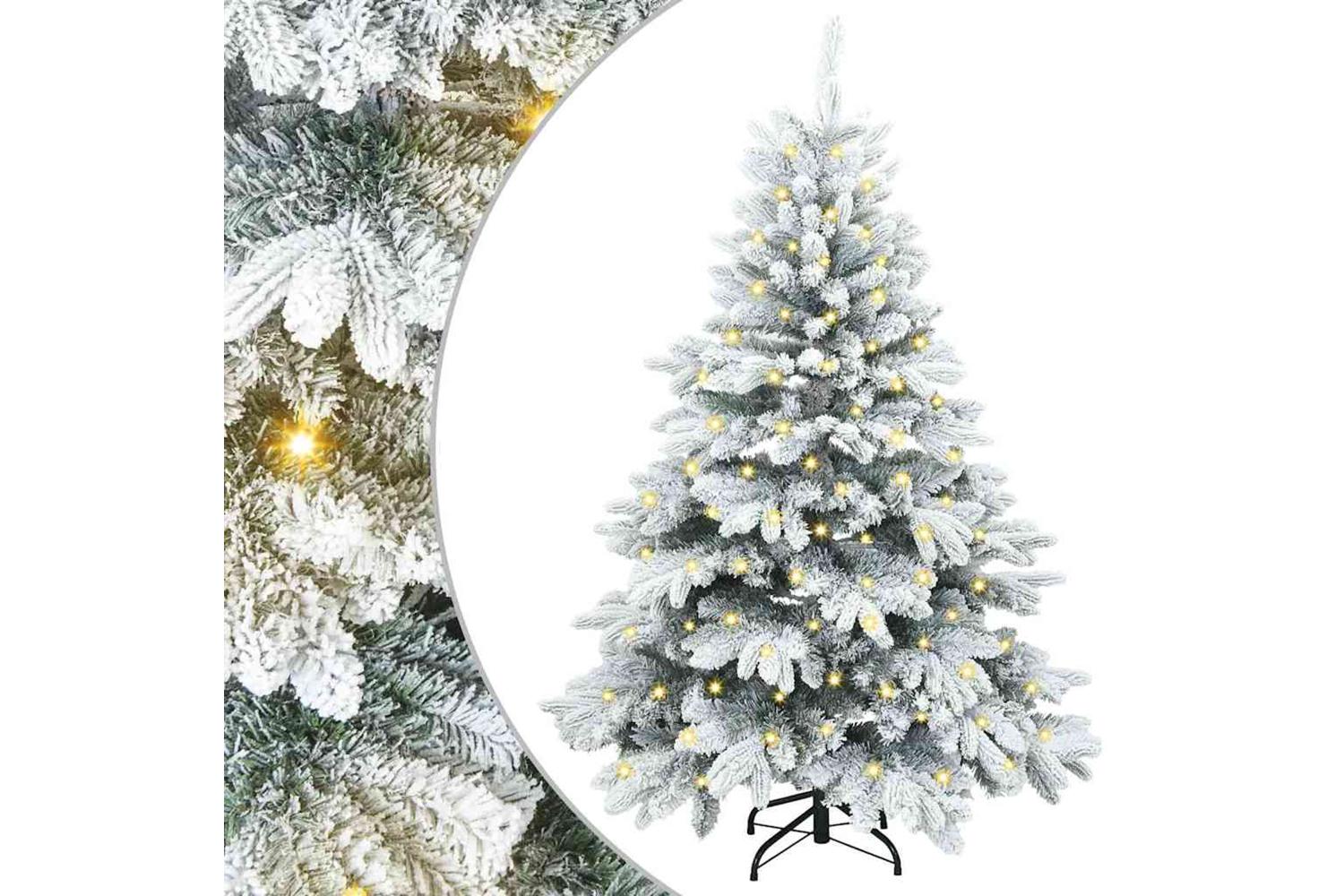 Vidaxl Artificial Christmas Tree With 150 Leds Green 120 Cm Pe And Pvc-2