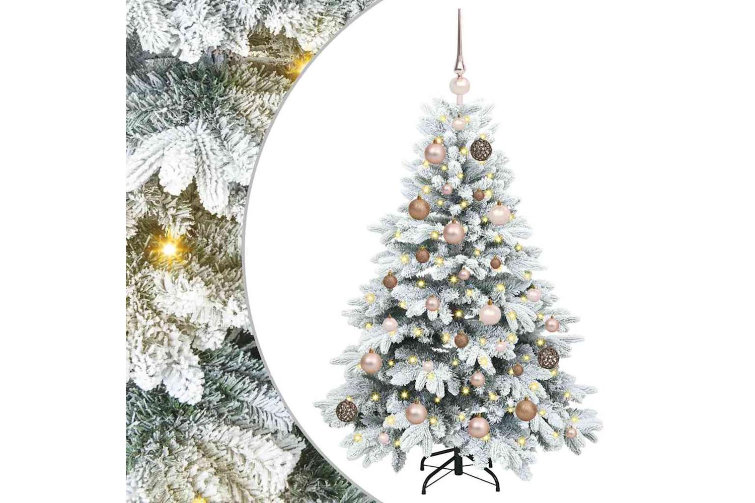 Vidaxl Artificial Christmas Tree With 150 Leds Green 120 Cm Pe And Pvc-2