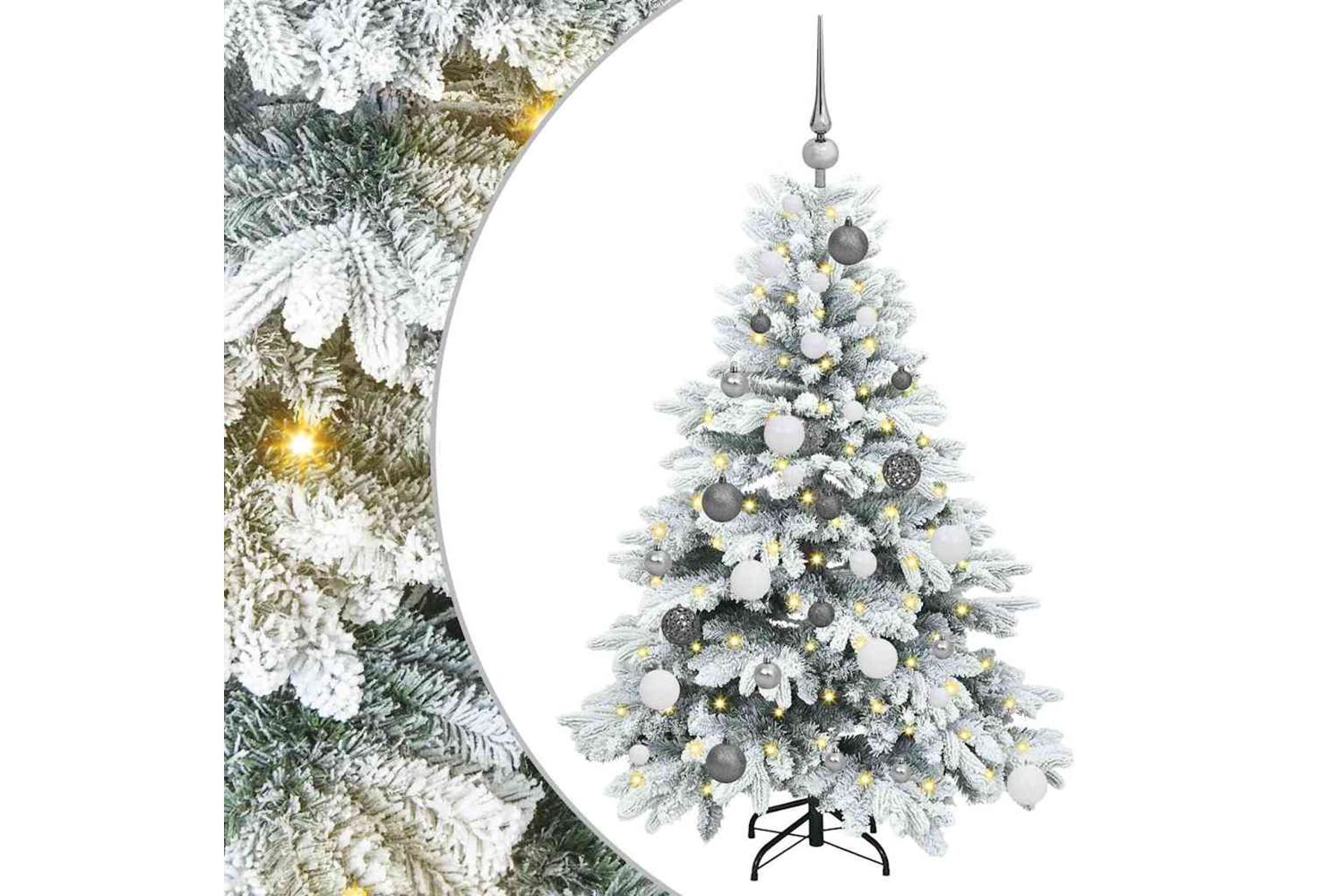 Vidaxl Artificial Christmas Tree With 150 Leds Green 120 Cm Pe And Pvc-2