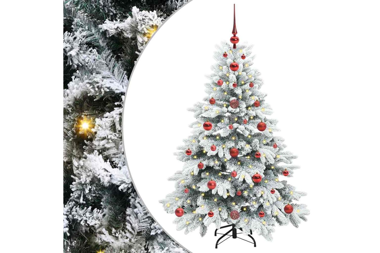 Vidaxl Artificial Christmas Tree With 150 Leds Green 120 Cm Pe And Pvc