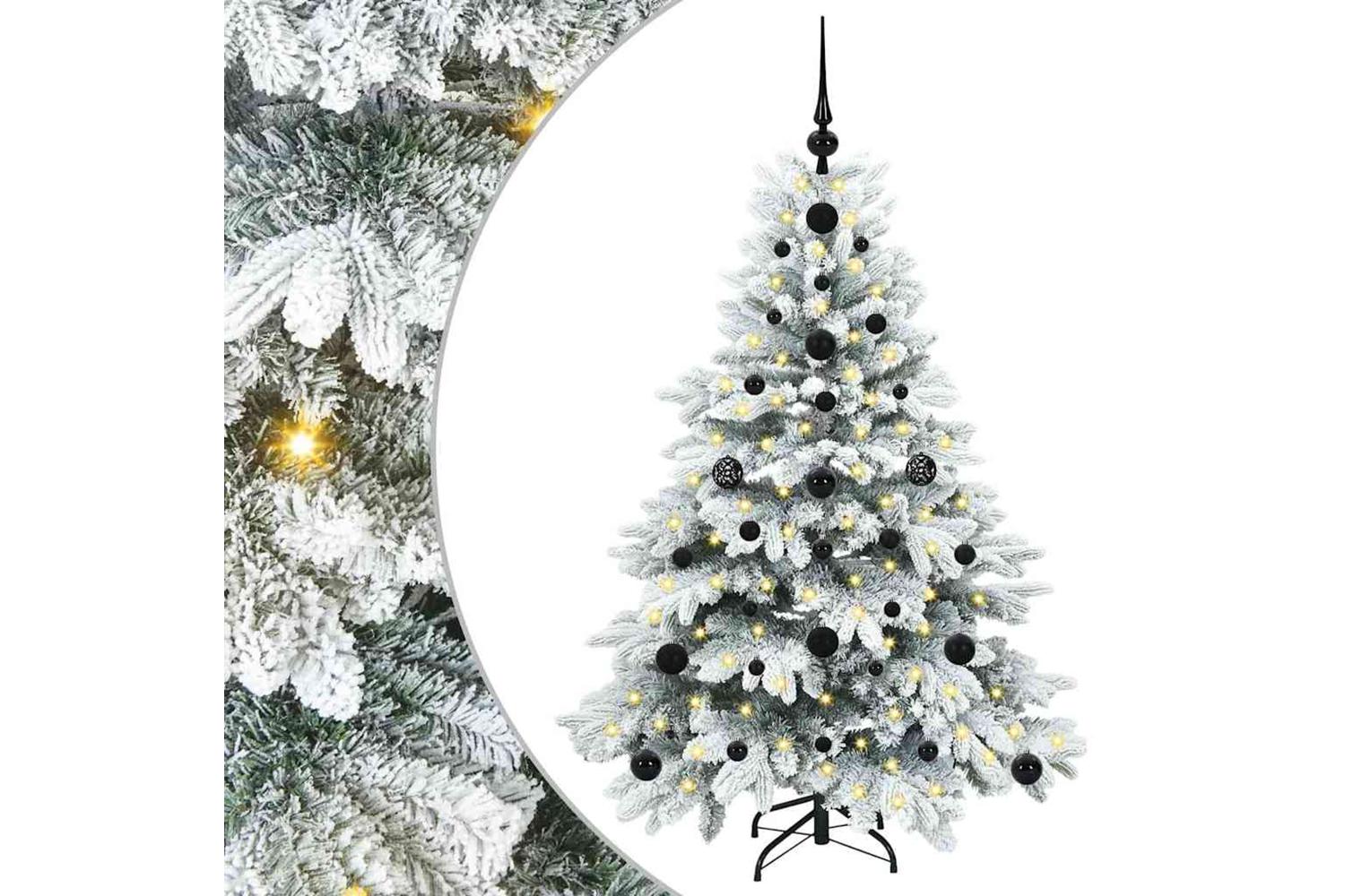 Vidaxl Artificial Christmas Tree With 150 Leds Green 120 Cm Pe And Pvc-2