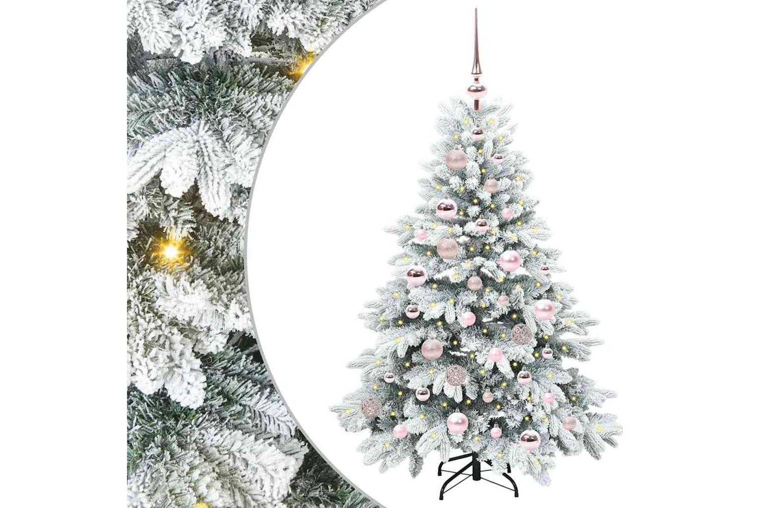 Vidaxl Artificial Christmas Tree With 150 Leds Green 120 Cm Pe And Pvc-2