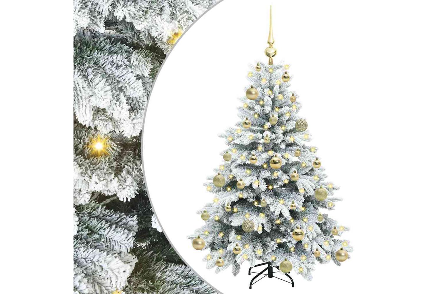 Vidaxl Artificial Christmas Tree With 150 Leds Green 120 Cm Pe And Pvc-2