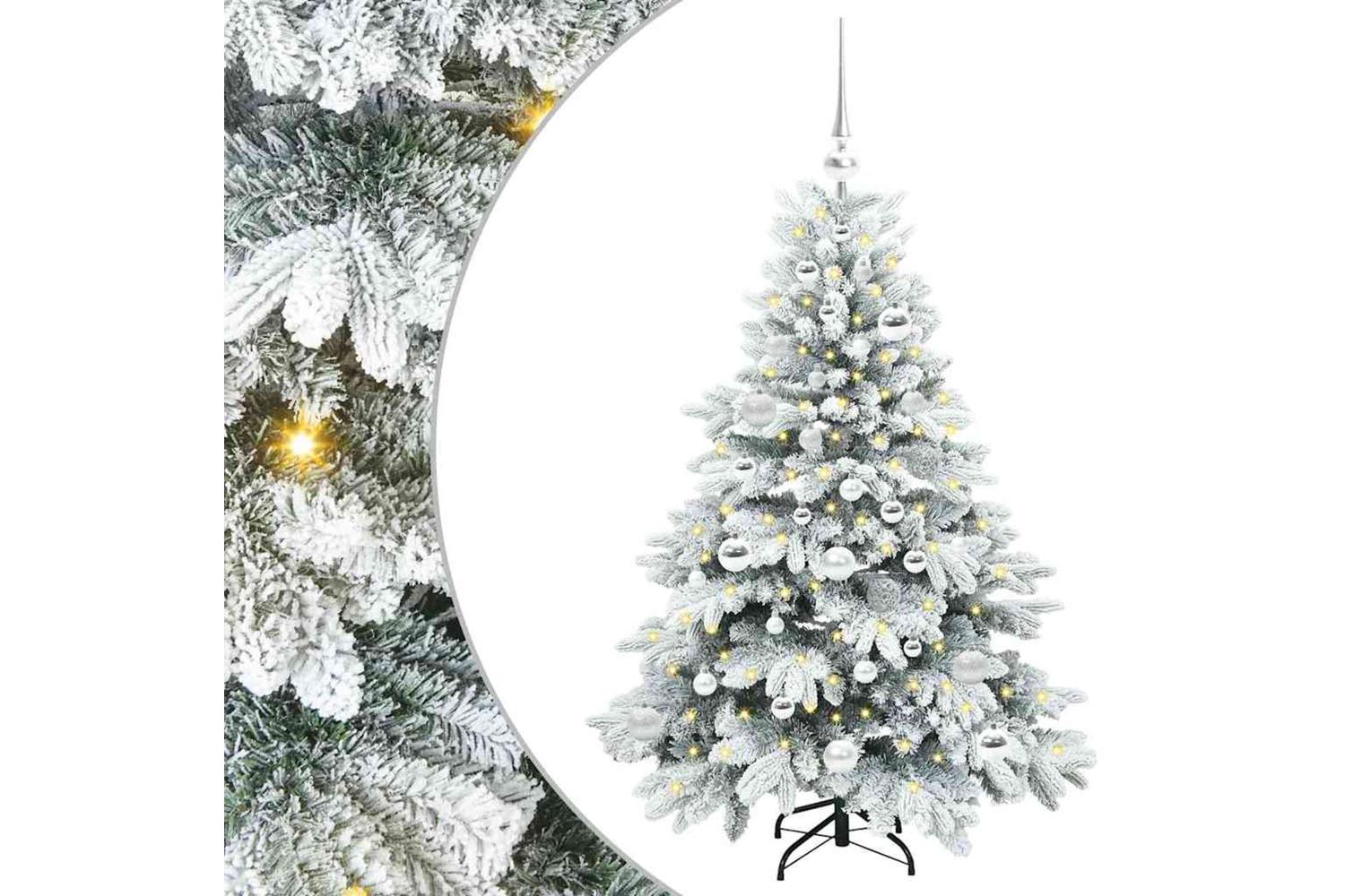 Vidaxl Artificial Christmas Tree With 150 Leds Green 120 Cm Pe And Pvc-2