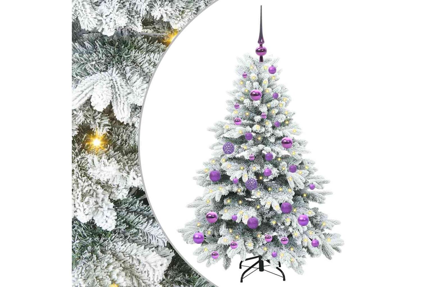 Vidaxl Artificial Christmas Tree With 150 Leds Green 120 Cm Pe And Pvc-2