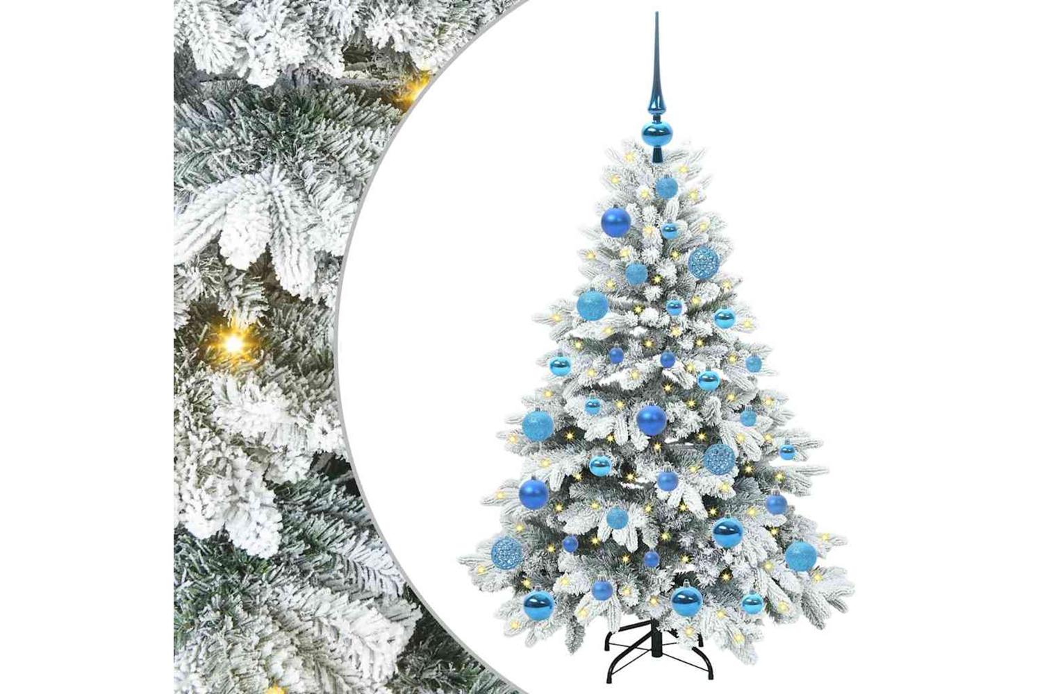Vidaxl Artificial Christmas Tree With 150 Leds Green 120 Cm Pe And Pvc-2