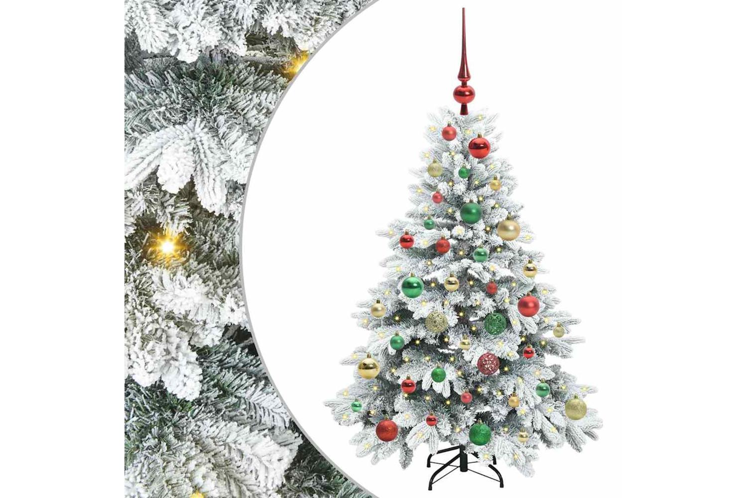 Vidaxl Artificial Christmas Tree With 150 Leds Green 120 Cm Pe And Pvc-2