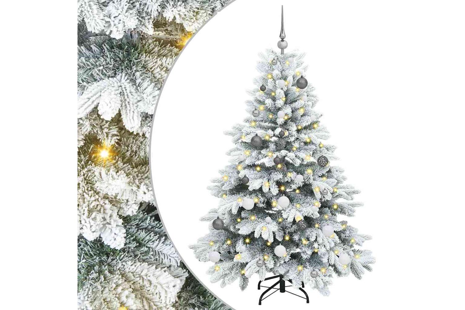 Vidaxl Artificial Christmas Tree With 150 Leds Green 150 Cm Pe And Pvc-2