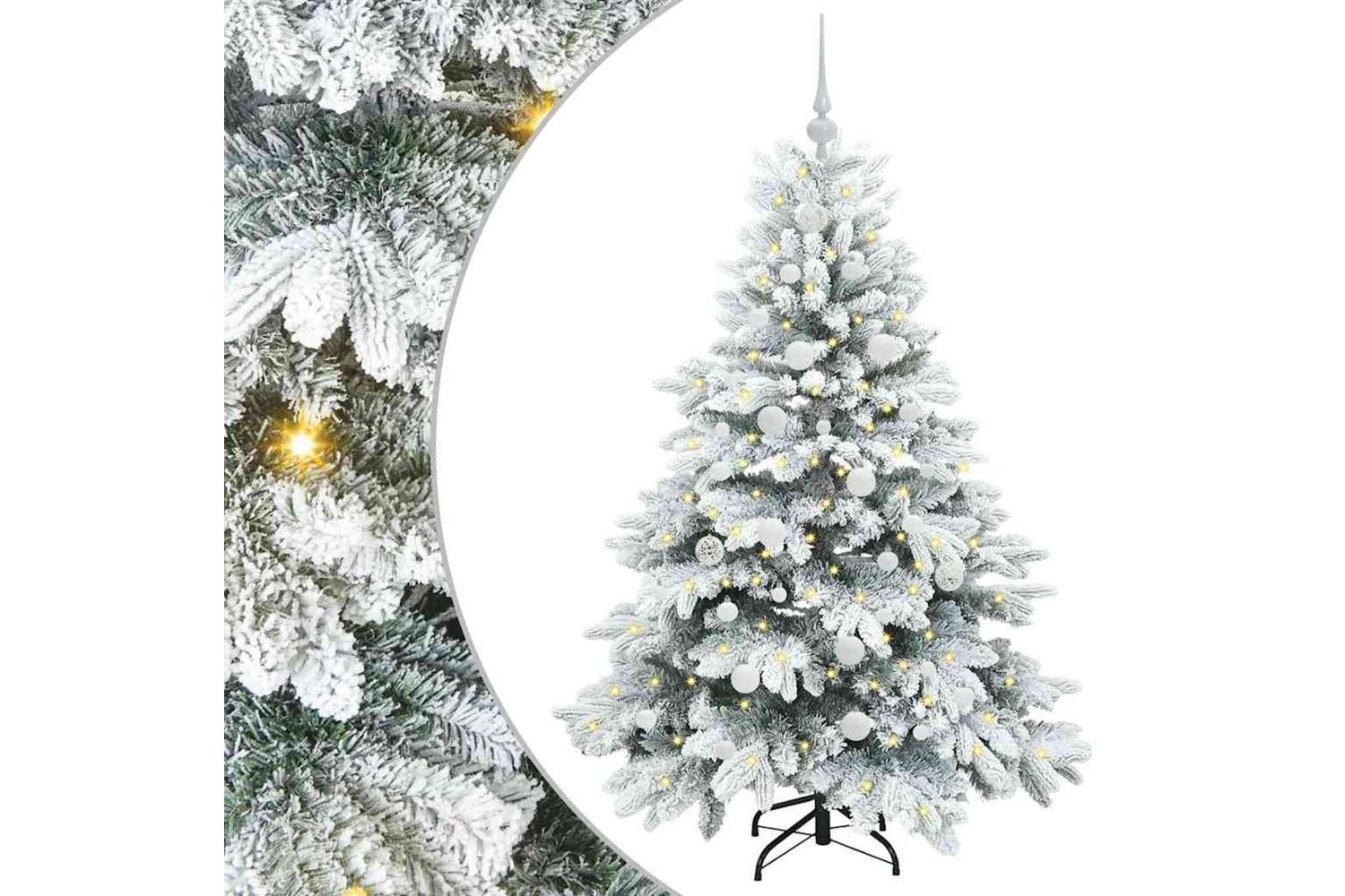 Vidaxl Artificial Christmas Tree With 150 Leds Green 150 Cm Pe And Pvc-2
