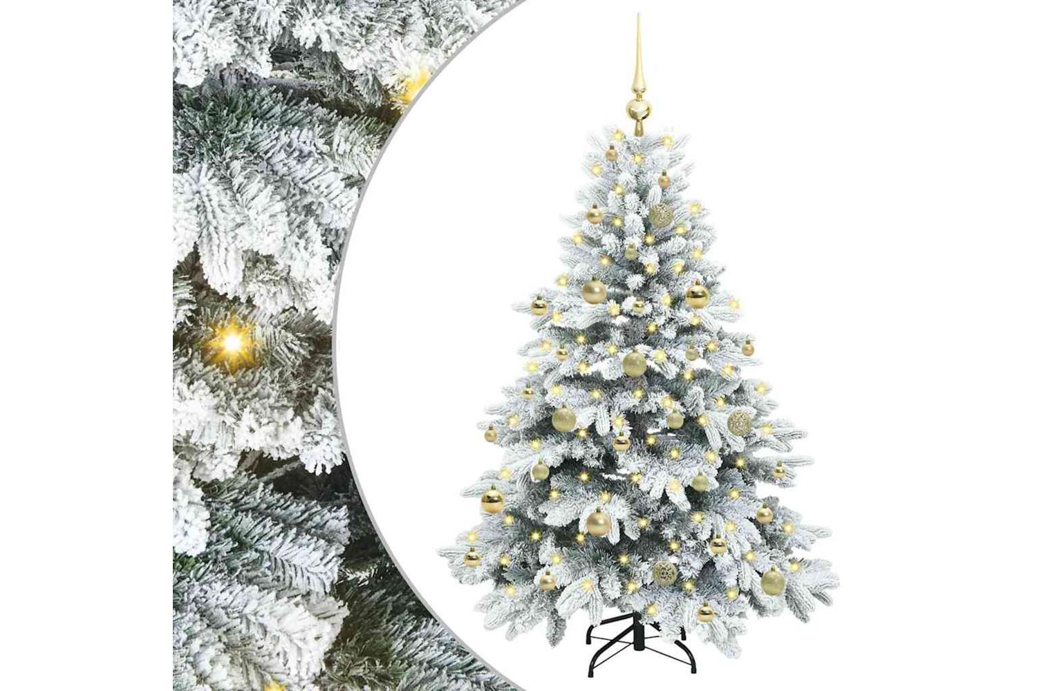 Vidaxl Artificial Christmas Tree With 150 Leds Green 150 Cm Pe And Pvc-2