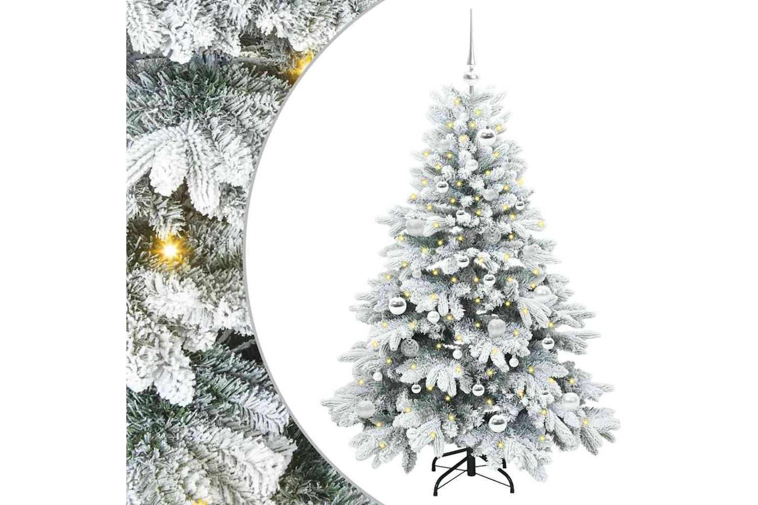 Vidaxl Artificial Christmas Tree With 150 Leds Green 150 Cm Pe And Pvc-2