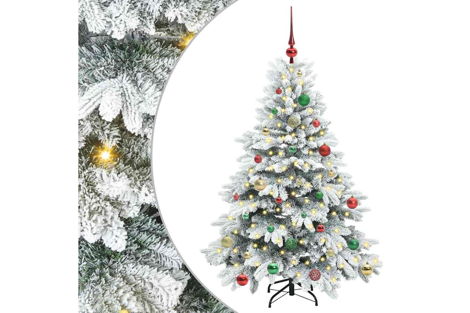 Vidaxl Artificial Christmas Tree With 150 Leds Green 150 Cm Pe And Pvc-2