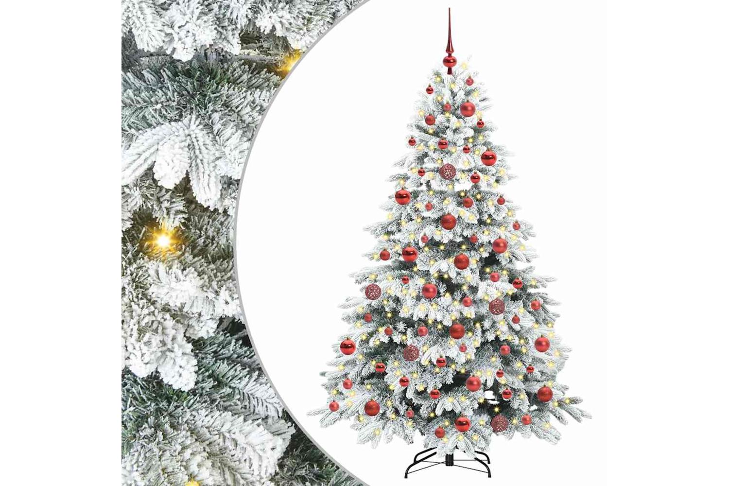 Vidaxl Artificial Christmas Tree With 300 Leds Green 180 Cm Pe And Pvc-2