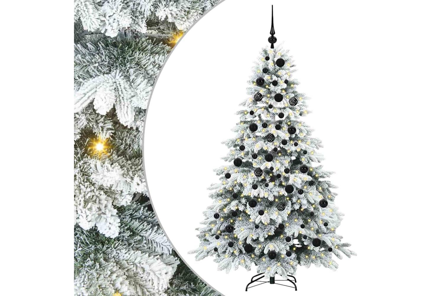 Vidaxl Artificial Christmas Tree With 300 Leds Green 180 Cm Pe And Pvc-2