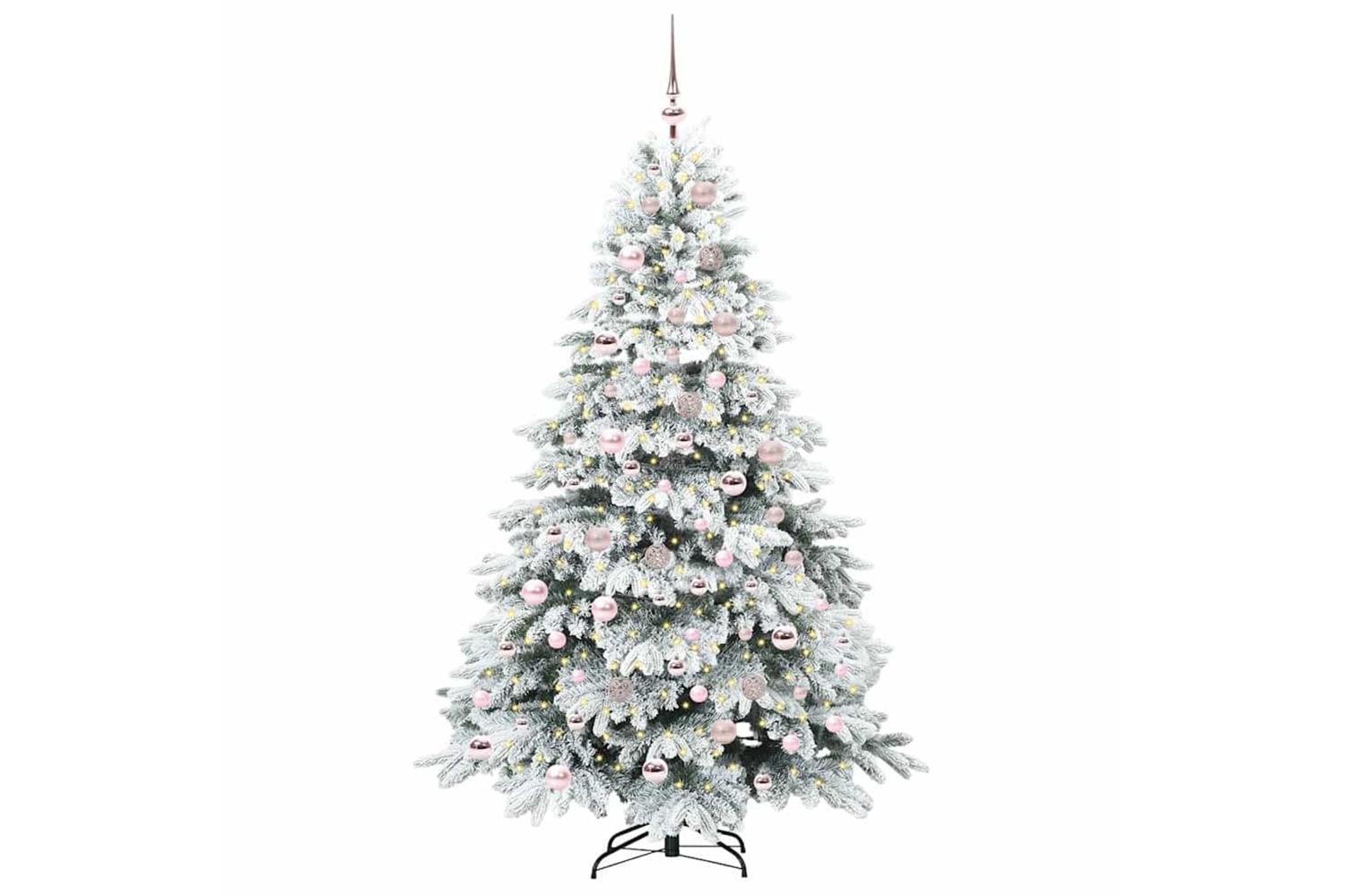 Vidaxl Artificial Christmas Tree With 300 Leds Green 180 Cm Pe And Pvc-3