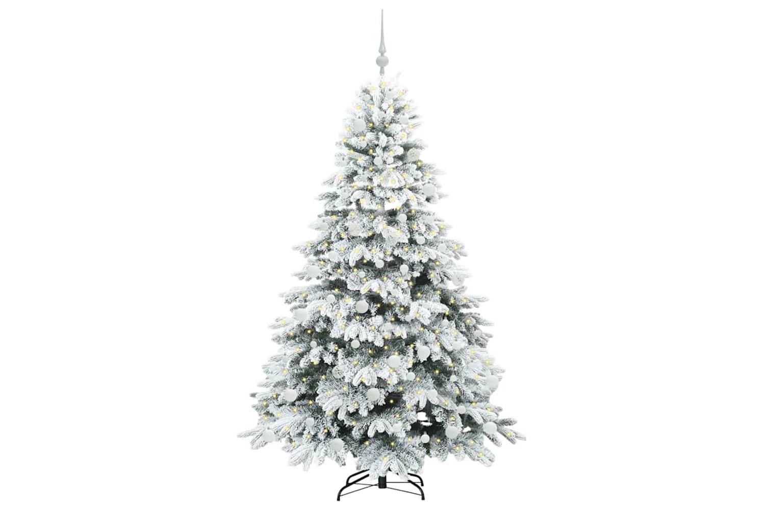 Vidaxl Artificial Christmas Tree With 300 Leds Green 180 Cm Pe And Pvc-3