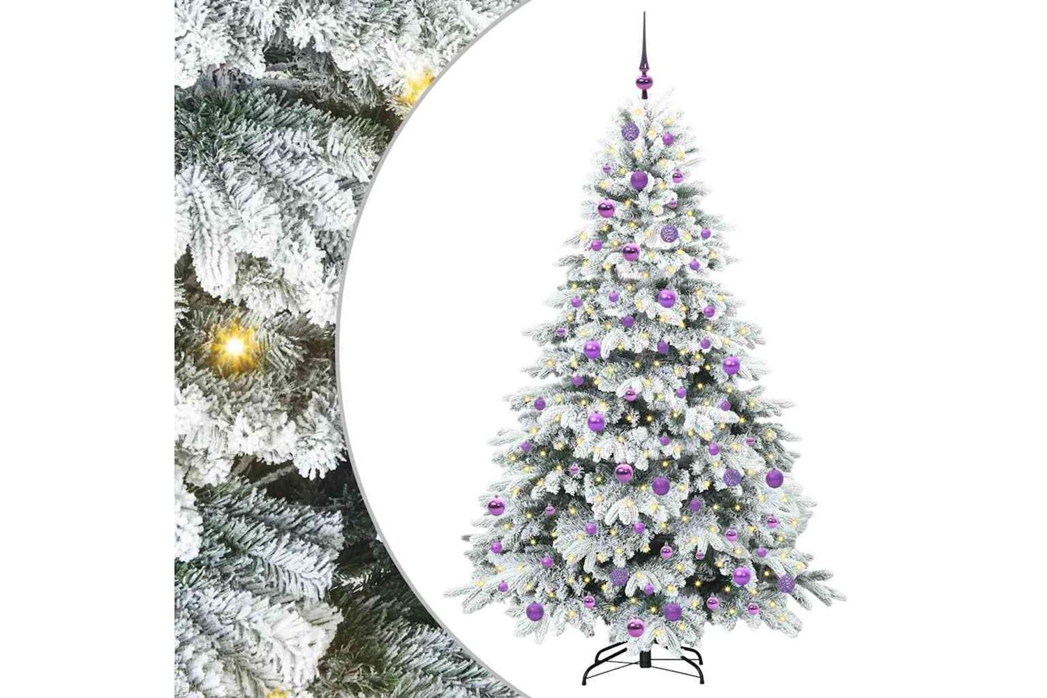 Vidaxl Artificial Christmas Tree With 300 Leds Green 180 Cm Pe And Pvc-2
