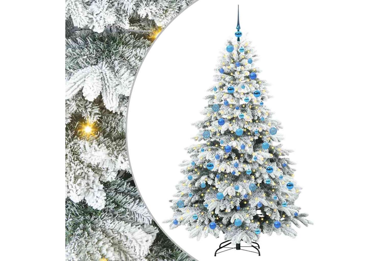 Vidaxl Artificial Christmas Tree With 300 Leds Green 180 Cm Pe And Pvc-2