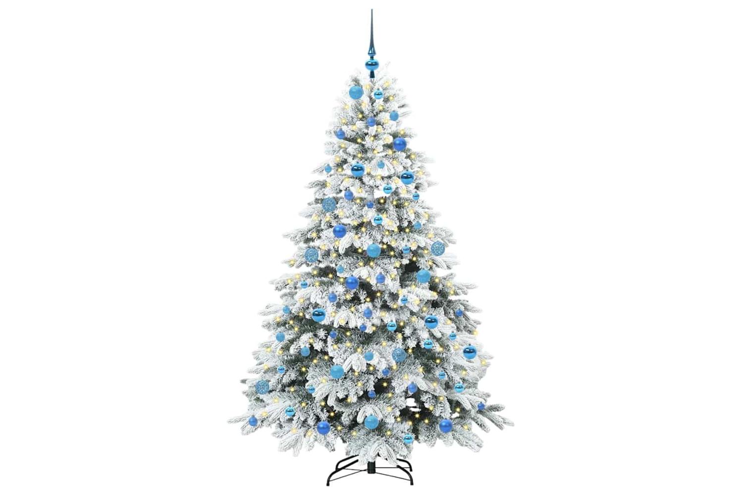 Vidaxl Artificial Christmas Tree With 300 Leds Green 180 Cm Pe And Pvc-3