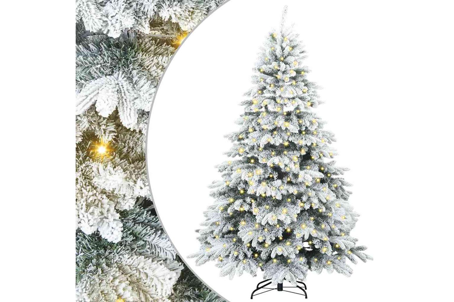 Vidaxl Artificial Christmas Tree With 300 Leds Green 210 Cm Pe And Pvc-2