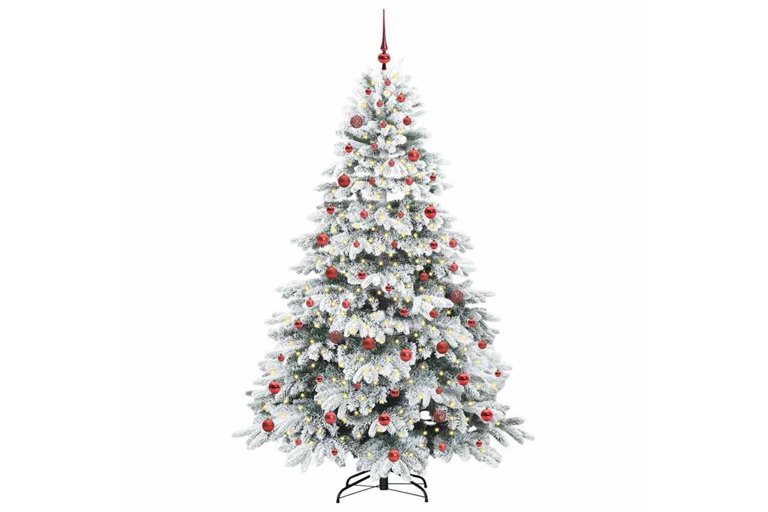 Vidaxl Artificial Christmas Tree With 300 Leds Green 210 Cm Pe And Pvc-3