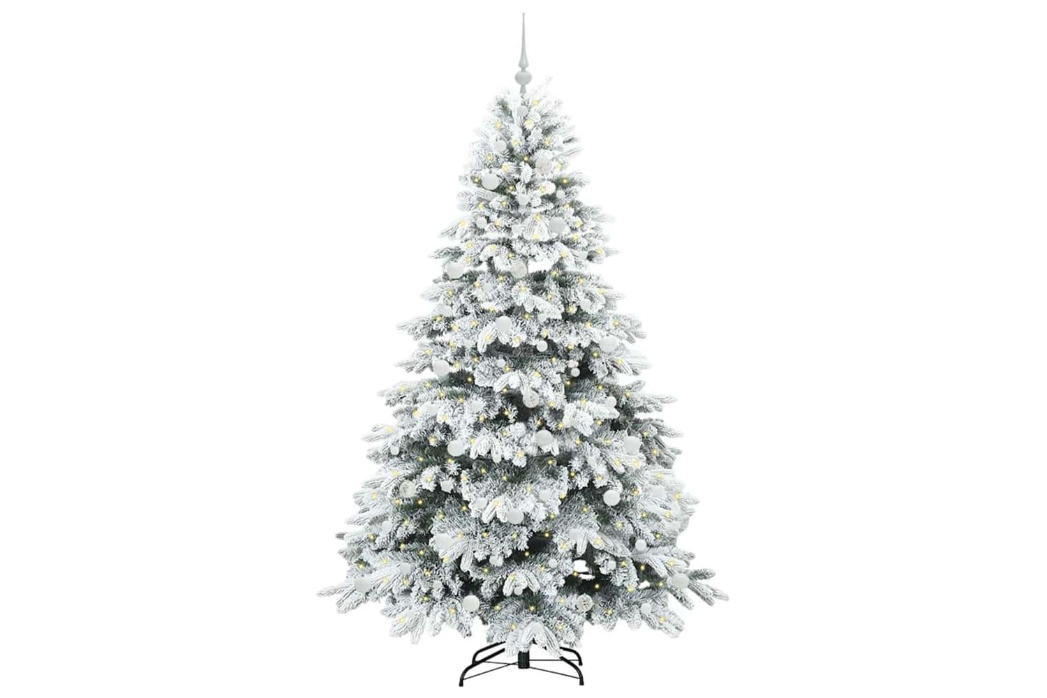 Vidaxl Artificial Christmas Tree With 300 Leds Green 210 Cm Pe And Pvc-3