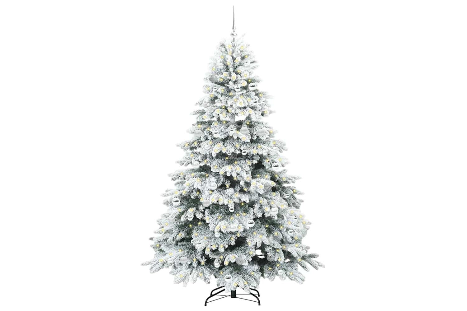 Vidaxl Artificial Christmas Tree With 300 Leds Green 210 Cm Pe And Pvc-2