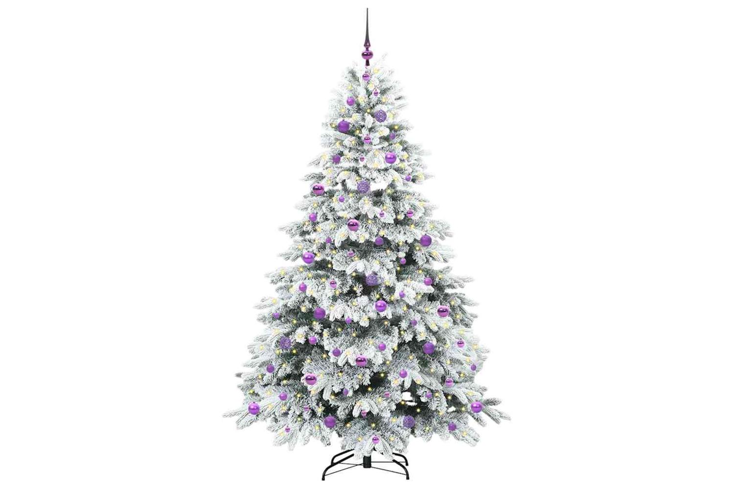 Vidaxl Artificial Christmas Tree With 300 Leds Green 210 Cm Pe And Pvc-3