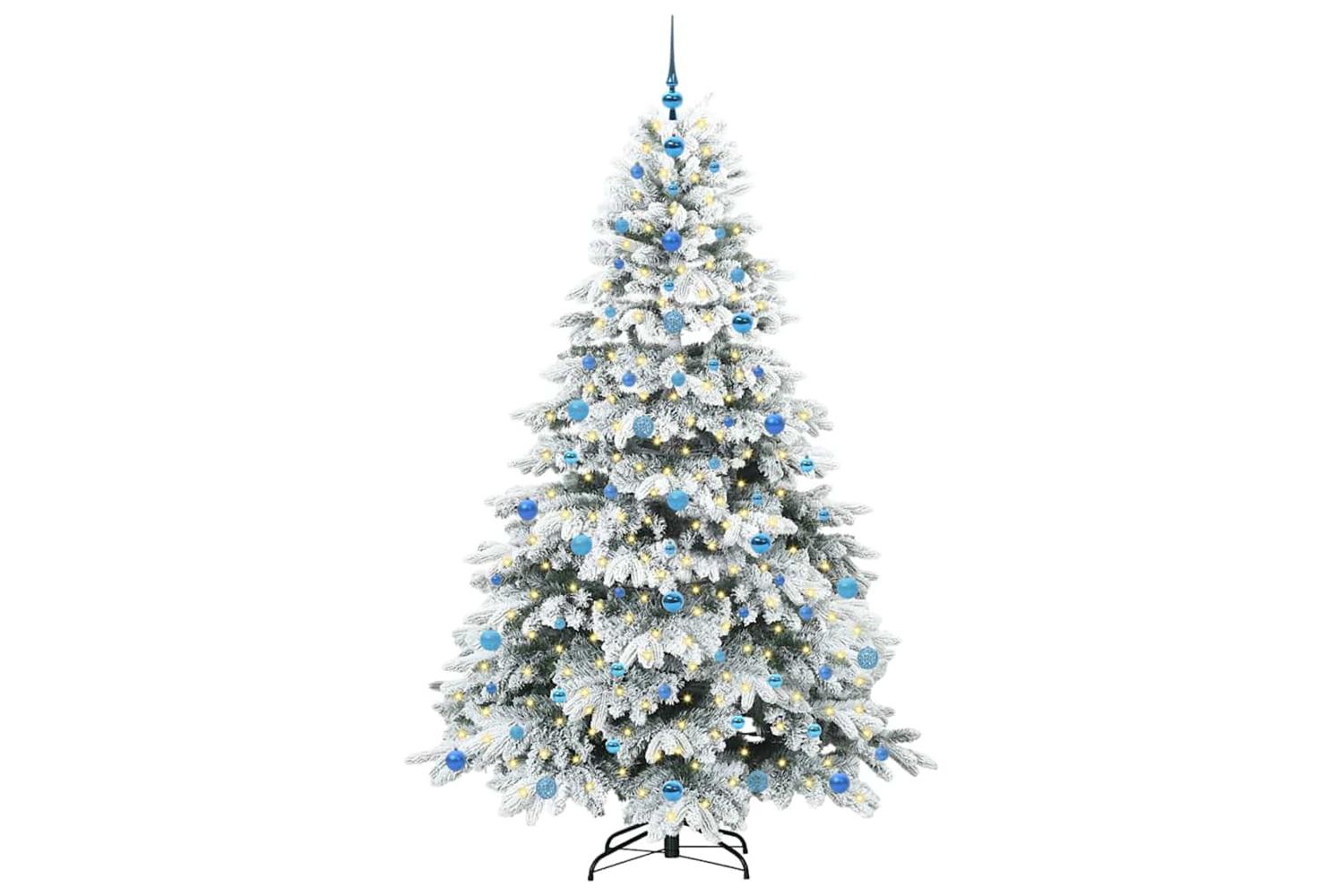 Vidaxl Artificial Christmas Tree With 300 Leds Green 210 Cm Pe And Pvc-3