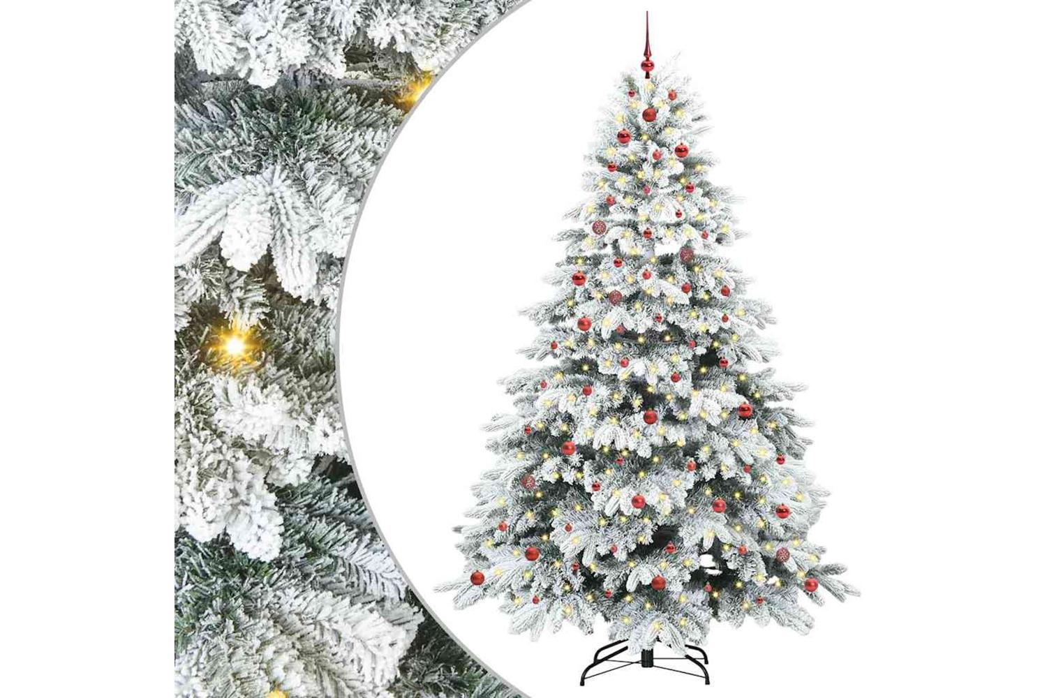 Vidaxl Artificial Christmas Tree With 300 Leds Green 240 Cm Pe And Pvc-2