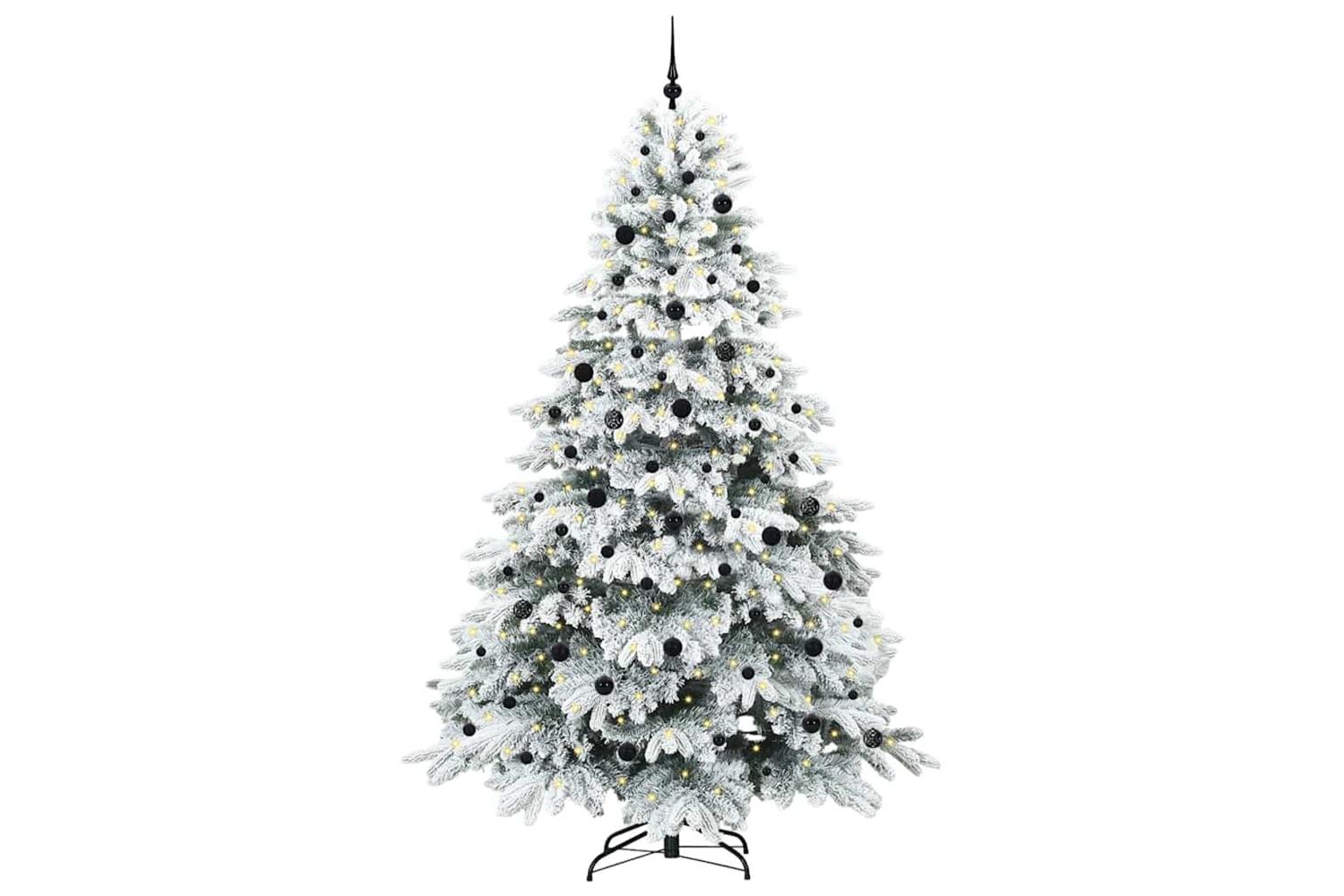 Vidaxl Artificial Christmas Tree With 300 Leds Green 240 Cm Pe And Pvc-3
