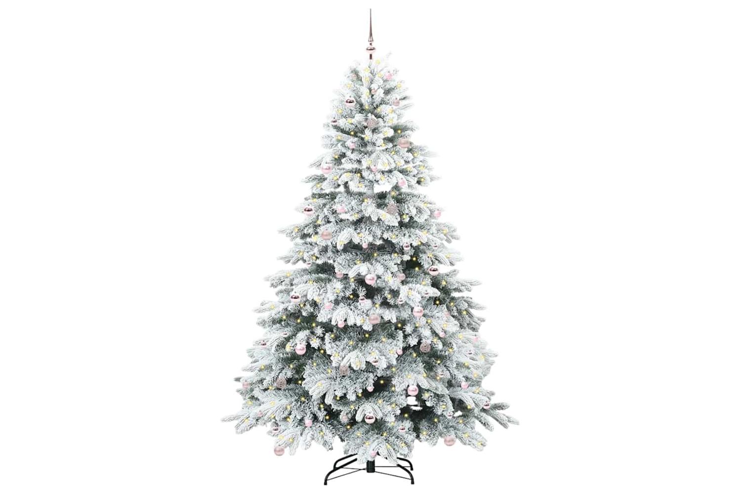 Vidaxl Artificial Christmas Tree With 300 Leds Green 240 Cm Pe And Pvc-3