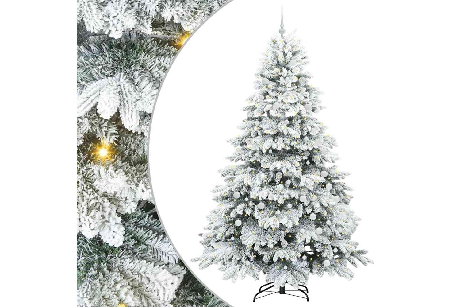 Vidaxl Artificial Christmas Tree With 300 Leds Green 240 Cm Pe And Pvc-2