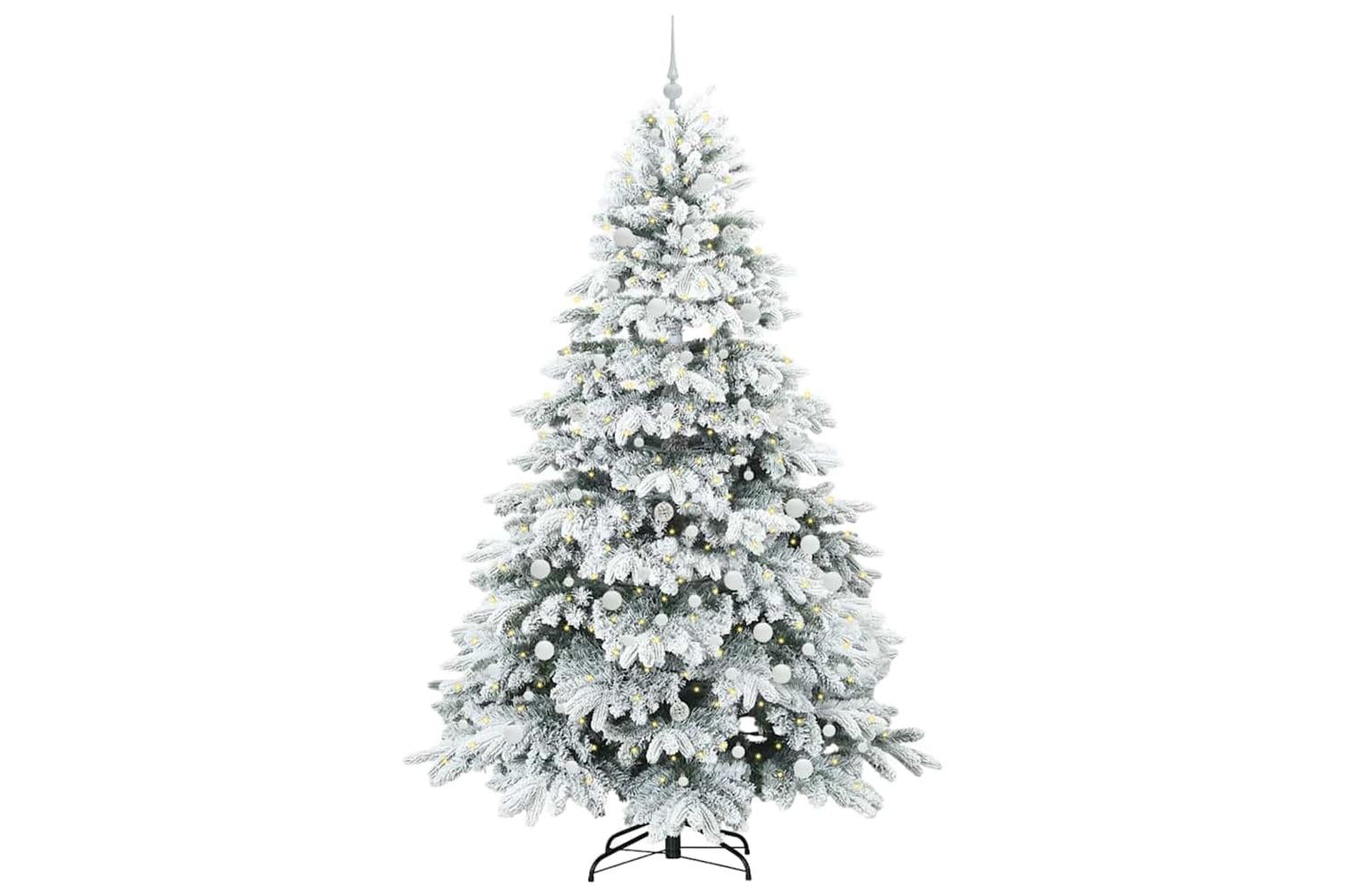 Vidaxl Artificial Christmas Tree With 300 Leds Green 240 Cm Pe And Pvc-3